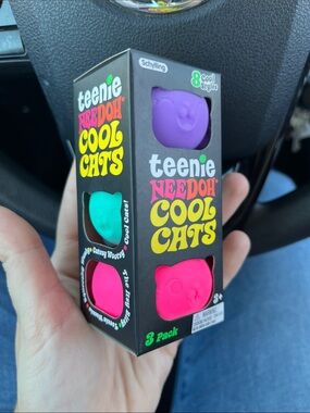 Cool Cats 3-Pack Silicone Phone Grip - Purple, Teal, Pink
